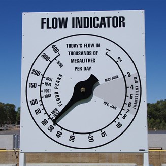 Flow Indicator at Lock 1 Blanchetown