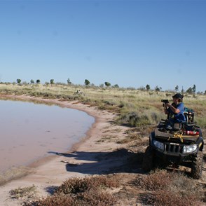A water filled claypan along our route to Elizabeth Soak