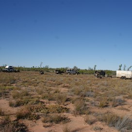 Our camp site on a soak area 11 kilometres north of the APT