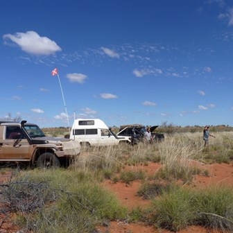 Searching for a marker or track out in the dune country