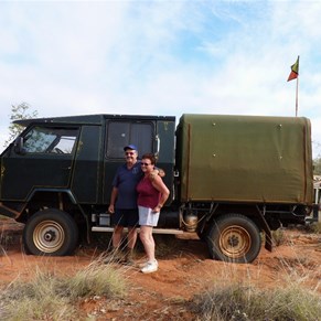 Dave and Pauline and their flash Oka