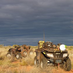 The quads after a hard day in the scrub