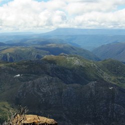 view from the top of Cradle Mountain