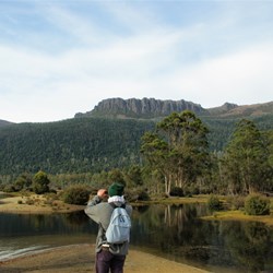view of Mt Olympus from Narcissus wharf
