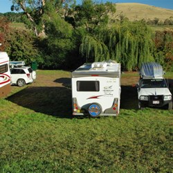 rest area at Hamilton - flat green and grassy