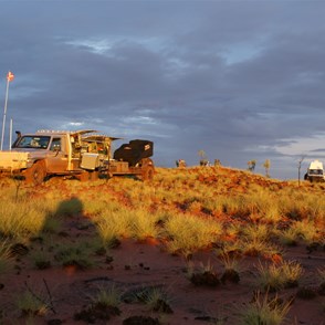 Golden light on our rocky retreat