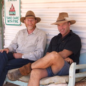 Andrew Harper (right) and I at Old Andado