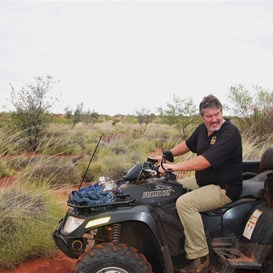 Commandeering a quad for a scout along a shot line to our south