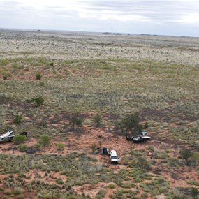 Our camp site in the clearing below