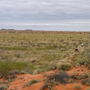 Heading south west across the dunes