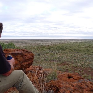 Enjoying the view of the country we had just traversed