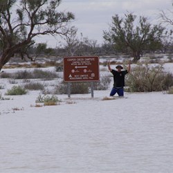 EO Member Greendog by the Camping sign