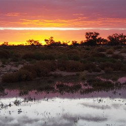 Our first night's sunset on the flooder Cooper