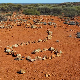 Anne Beadell Highway Stone Arrangements by original inhabitants