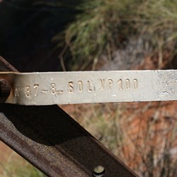 One of the many markers on the cut (survey) lines