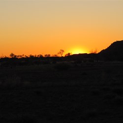 Sunset on the cut road
