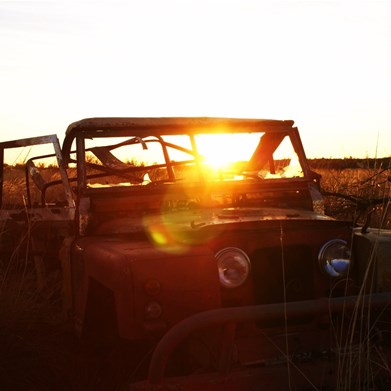 Poignant Reminder - Landrover Wreck -Anna Plains Track 2009