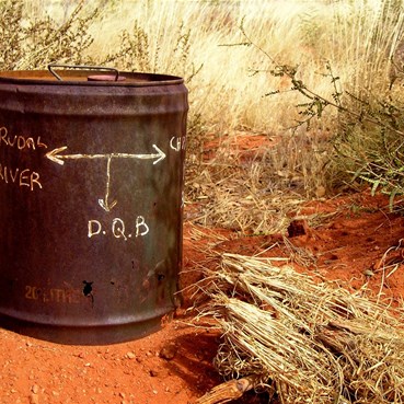 The old Rudall River sign - Stolen 2010