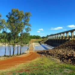Dam wall near St George in Queensland