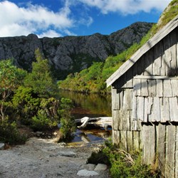 Crater lake hut