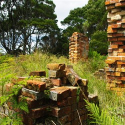 remains of a Pilot station at Fishers Point near Cockle Creek Tasmania
