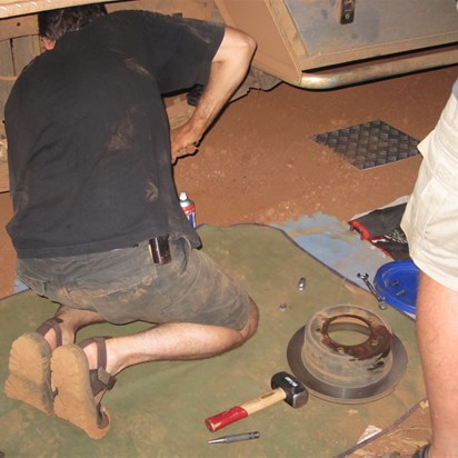 Scotty getting stuck into it.