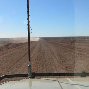 The convoy raised a bit of dust