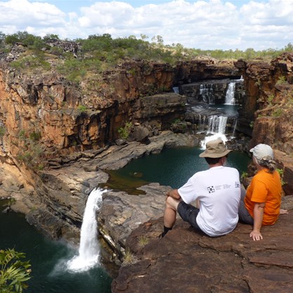Scott and Gaby overlooking Mitchell Falls