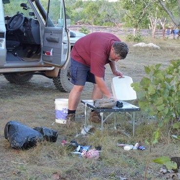 Doing some chores back at King Edward River