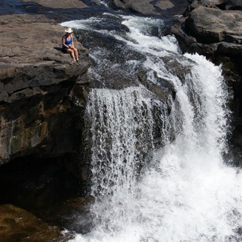 Vik at the top of Mitchell Falls