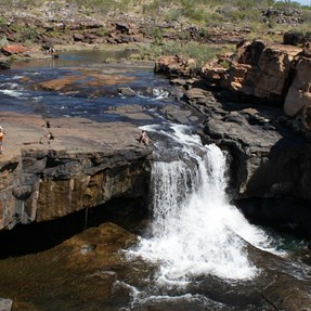 The topmost cascade of Mitchell Falls