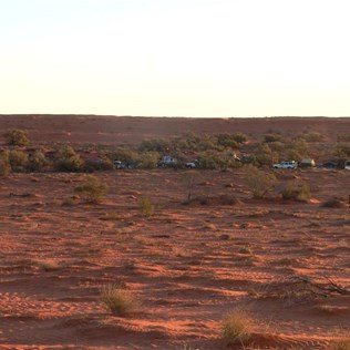 Another gidgee camp among big dunes