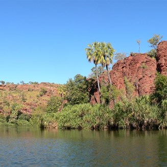 The gorge beyond the portage