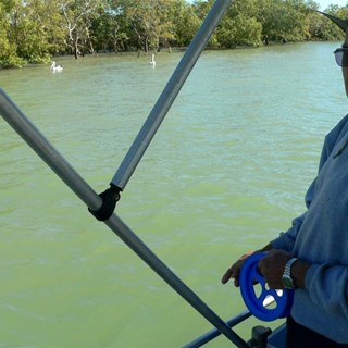 John wets a line. The fish stayed away - again.