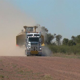 This monster emerged from a cloud of dust.