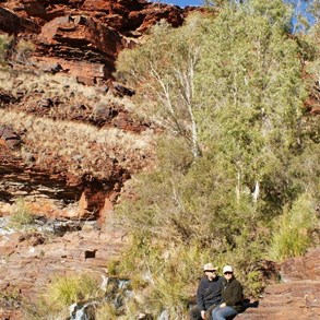 Scott and Gaby enjoying the sun above fortescue