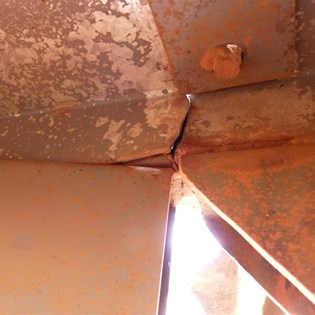 Double ouch from the inside - It was only the paint holding this thing together!