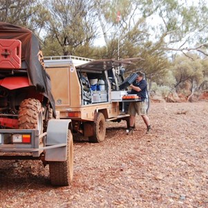 Unloading the tools from the Tuck Truck