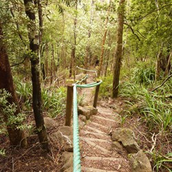 Staircase down to the valley floor