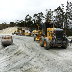 Raising the road - Savage River