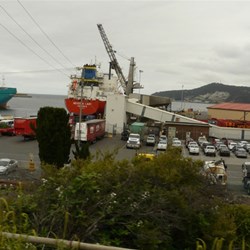 The busy port of Burnie