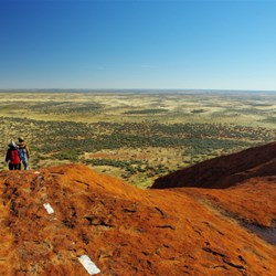 John follows the white dots back down