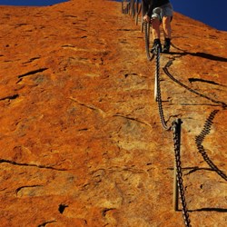 me coming back down the chain...hard work on the knees and toes