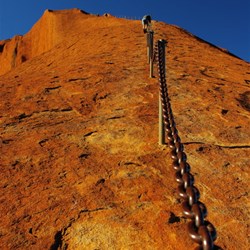 John climbs further up the chain..in front of me