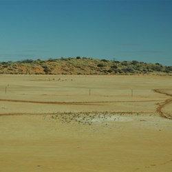 salt pans taken from moving vehicle