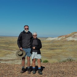The two fo us and the Painted Desert - not sure which is more beautiful!