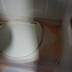 red dust in the van ensuite