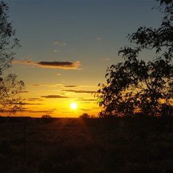 sunset at William Creek