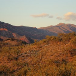 sunset views at Redbank Gorge camp site
