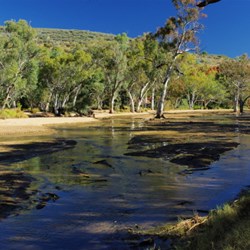 water flows in Trephina gorge
